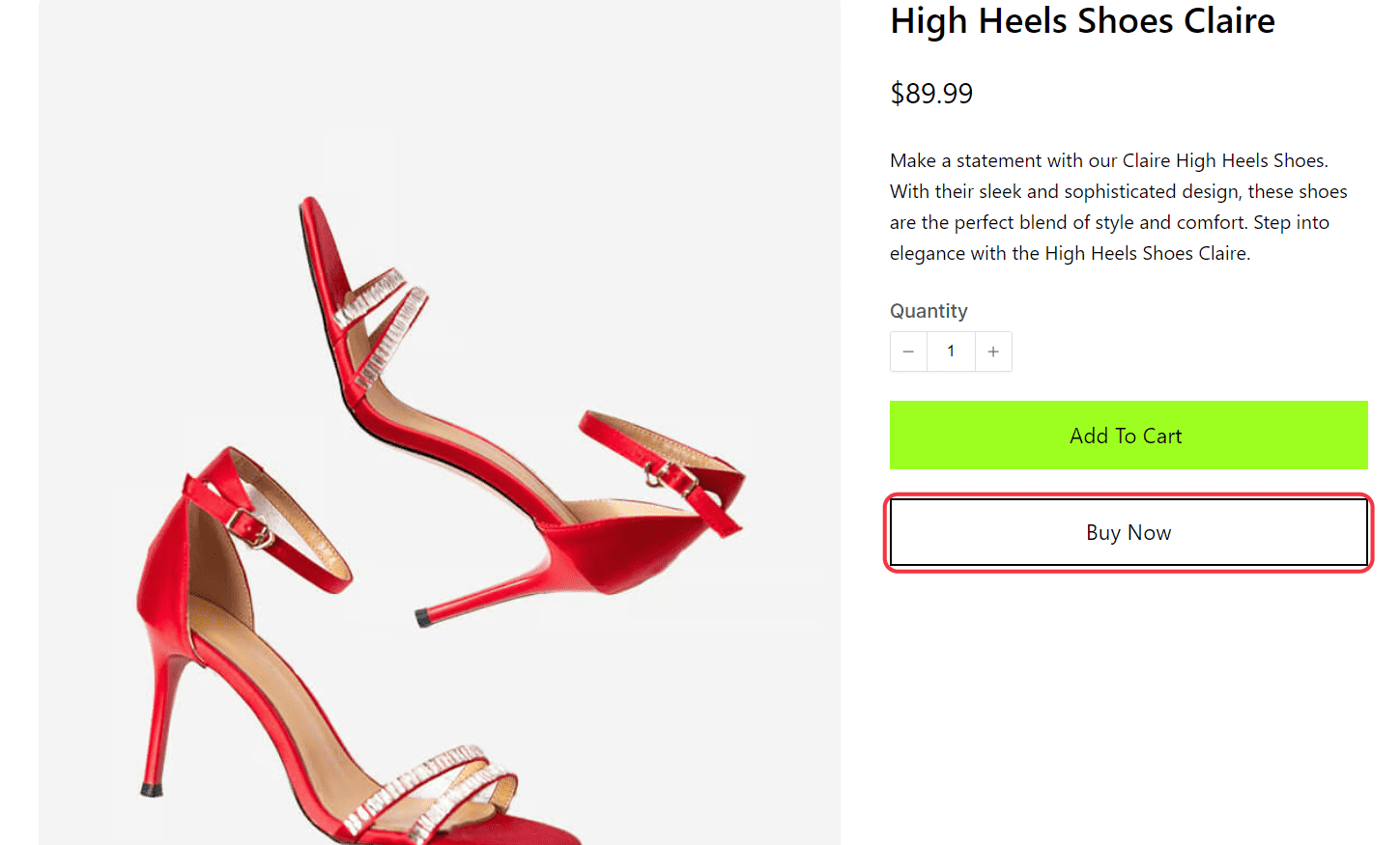 sample product - heels