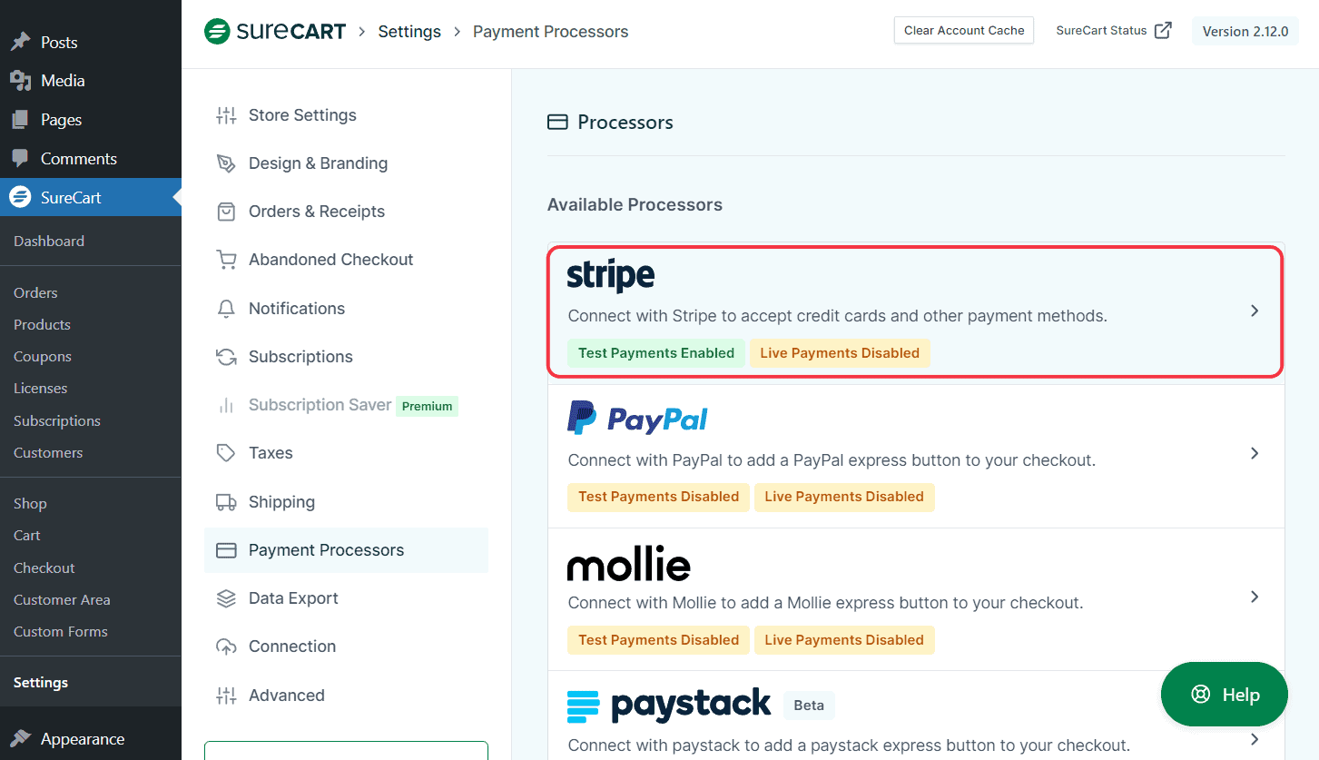 stripe payment processor