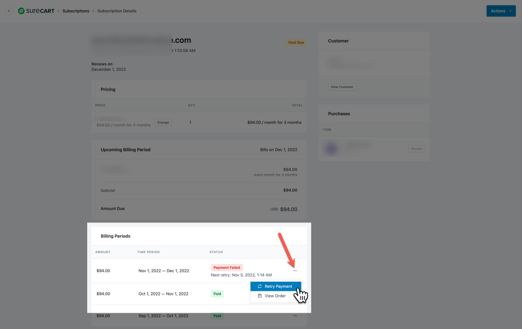 SureCart_Retry payments