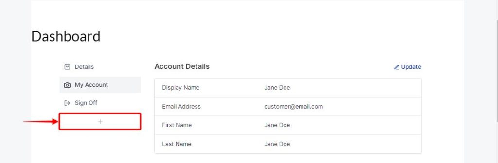 SureCart-Customer-Dashboard-account-adding a new tab