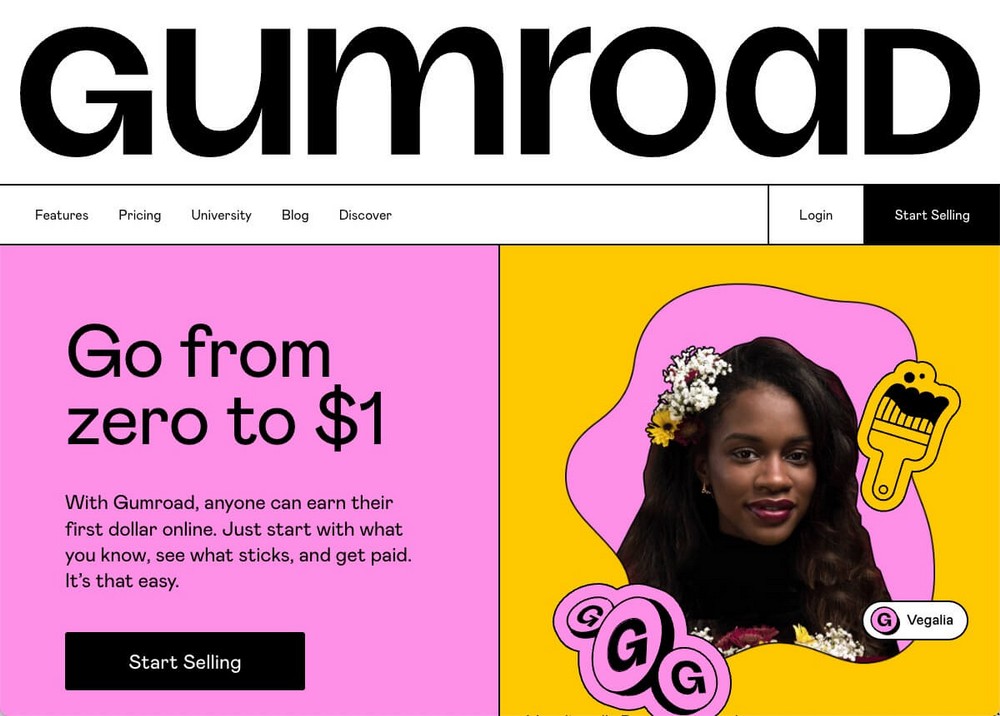 Gumroad Homepage