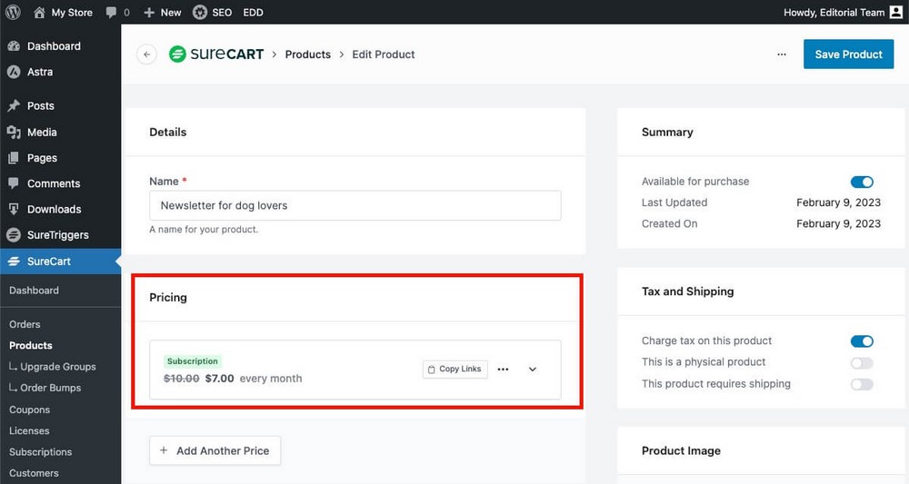 How to sell subscriptions with SureCart