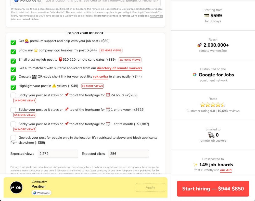 Job board business model