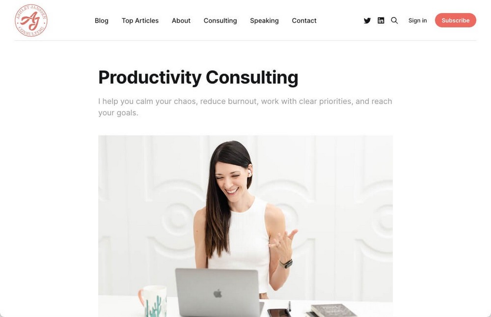 Productivity Consultant Image by Ashley Jansenn.