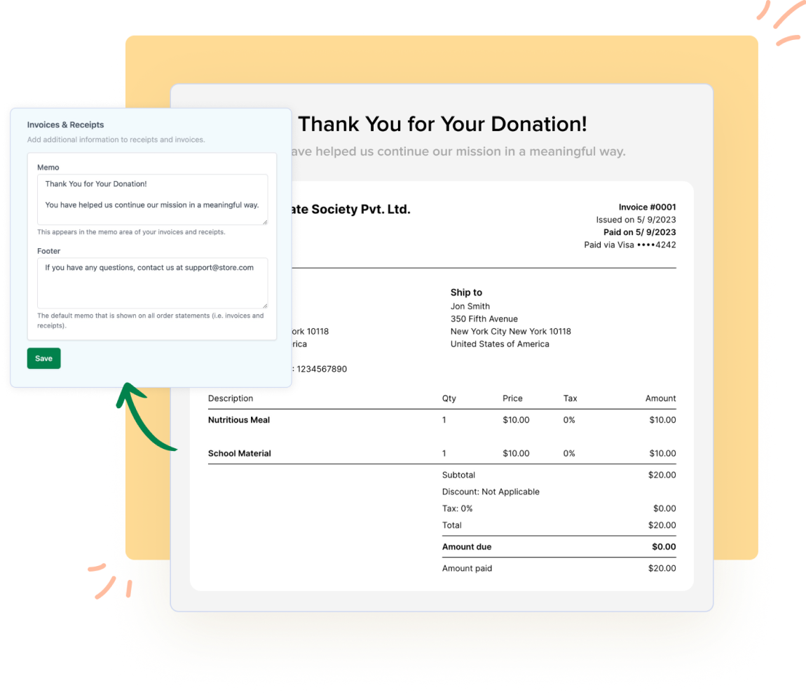 Automate and Customize Donation Receipts