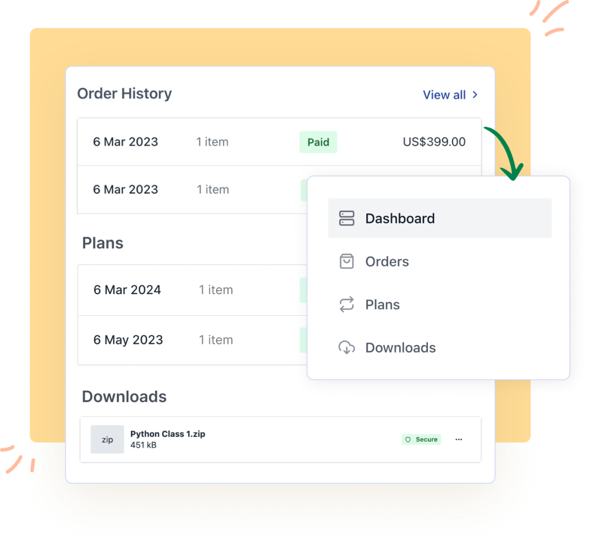 Dashboard for Your Students