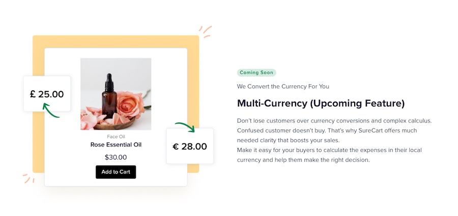 SureCart multi currency support