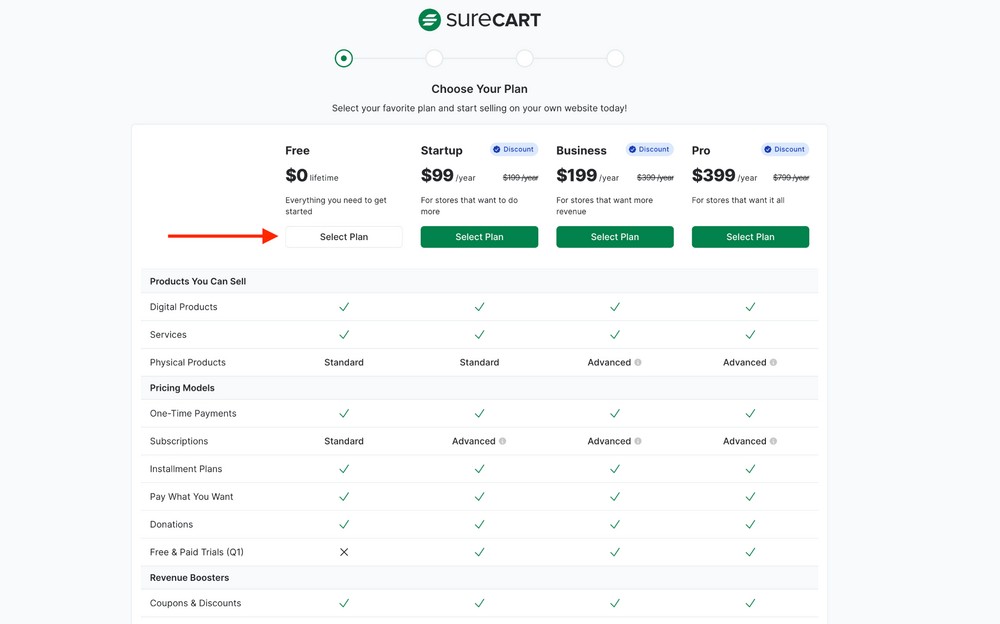 surecart plans