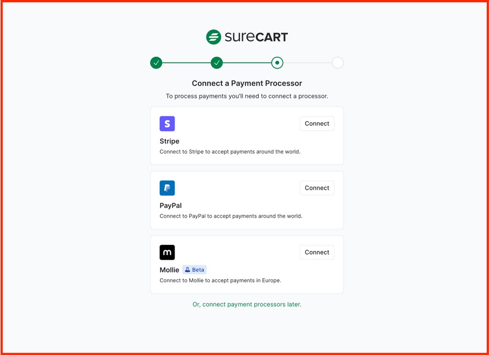 connect with payment processors