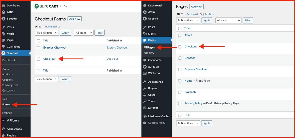 two ways to edit checkout form