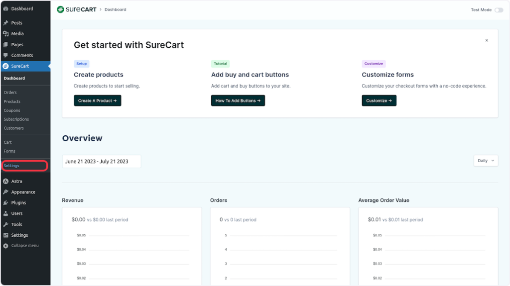 SureCart_Settings