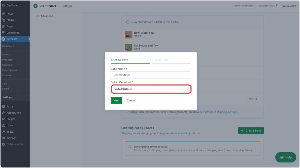 SureCart_settings_Shipping_Zone_create_country