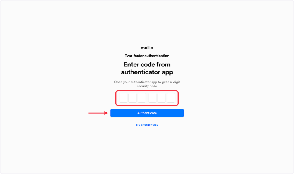 Enter the verification code