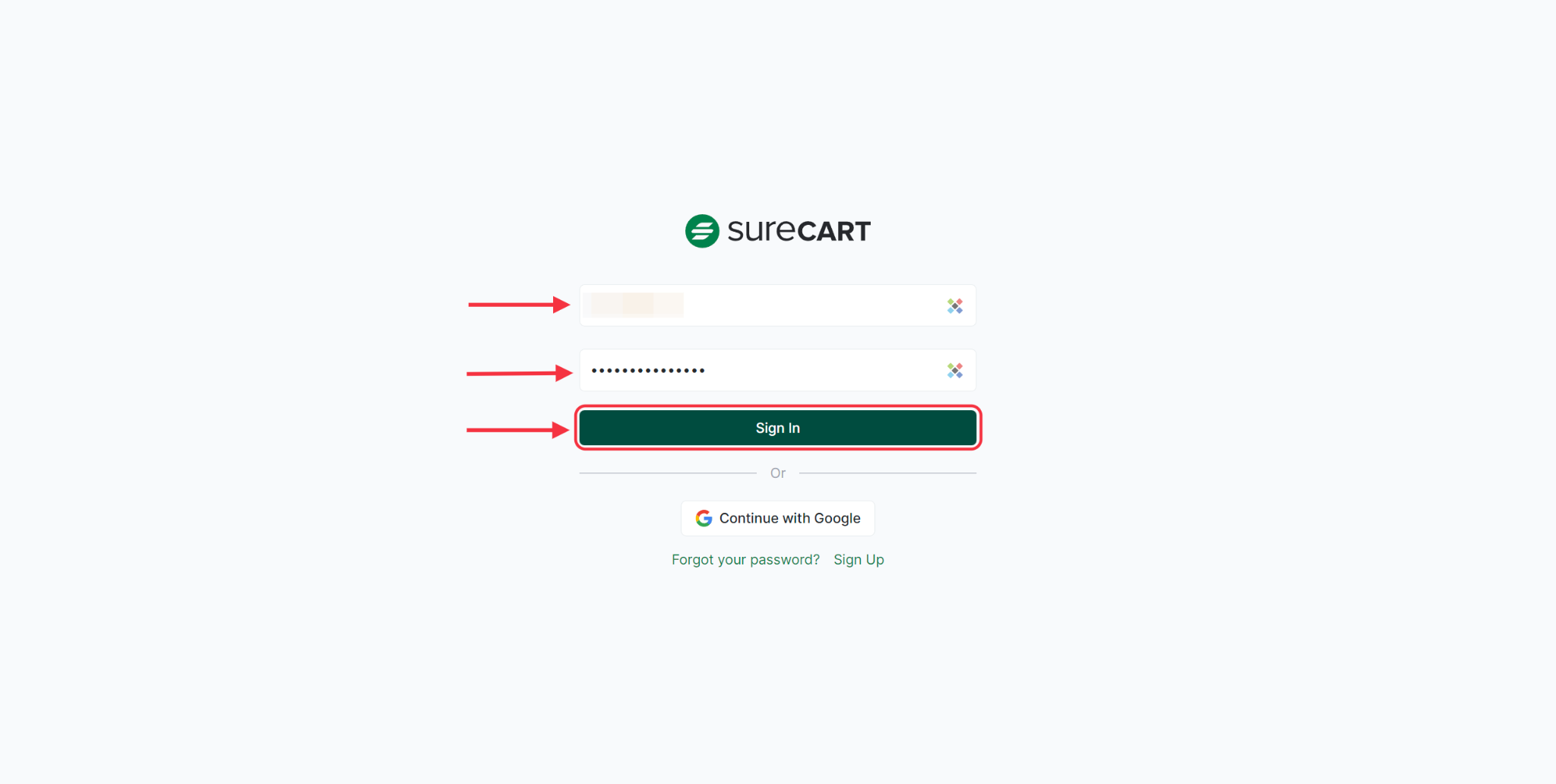 SureCart Sign-In