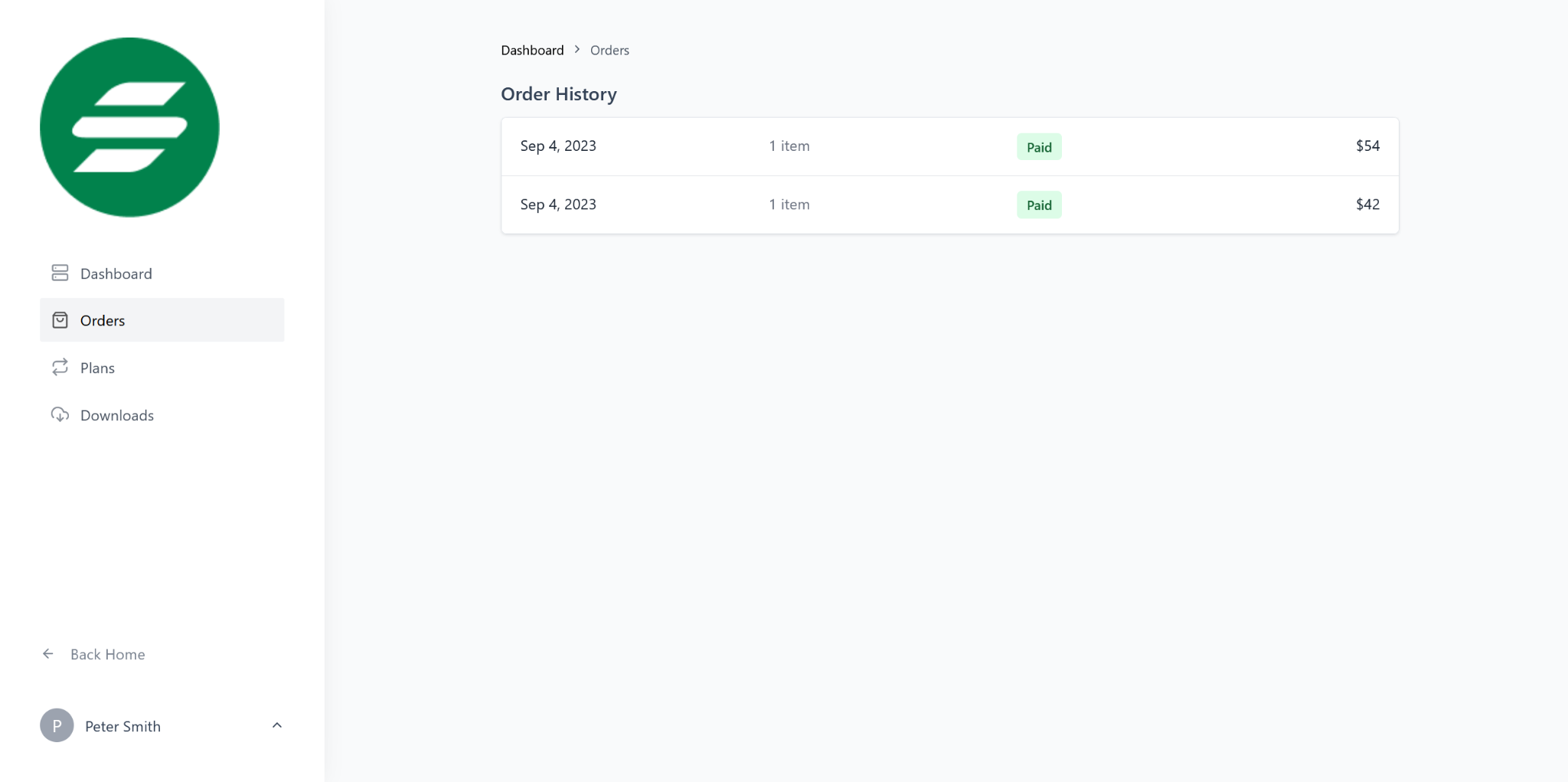 Customer Dashboard