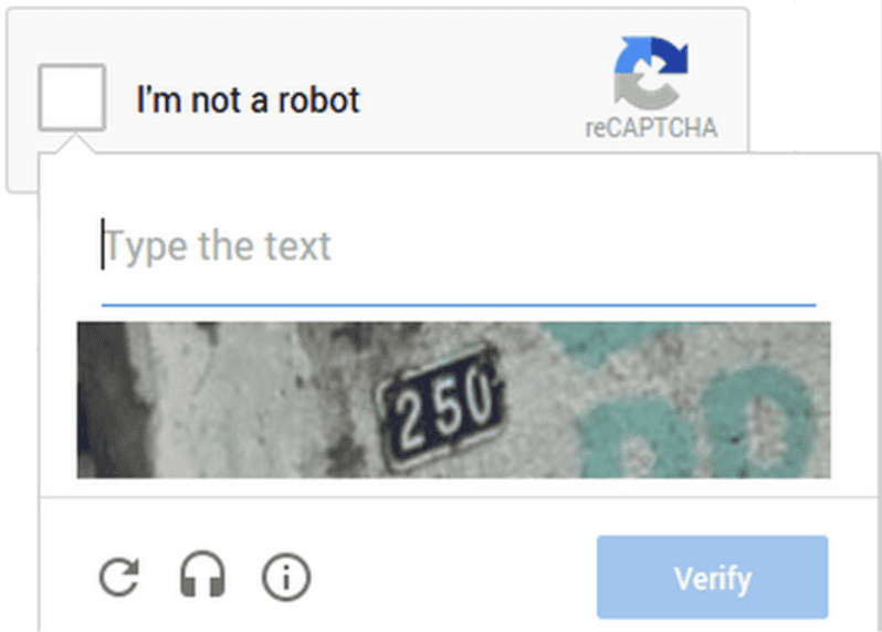 reCaptcha challenge puzzle