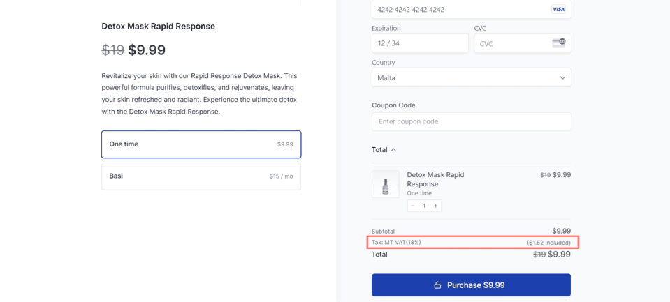 Product invoice