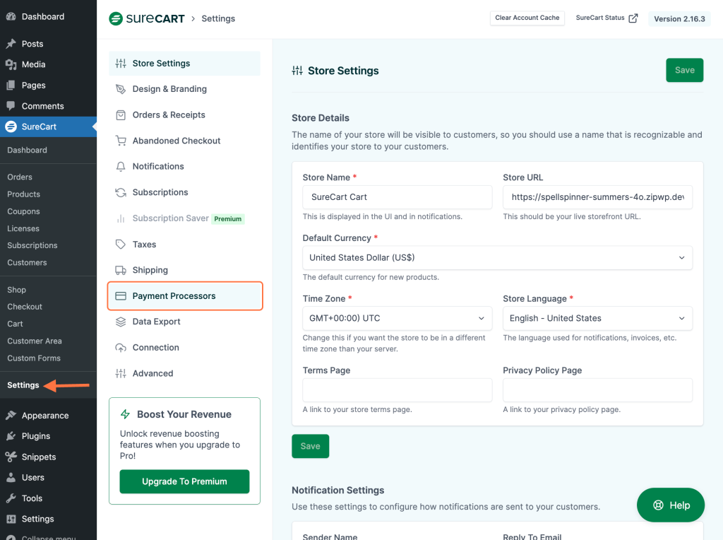 SureCart Dashboard