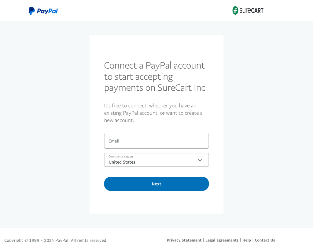 Login with your PayPal credentials