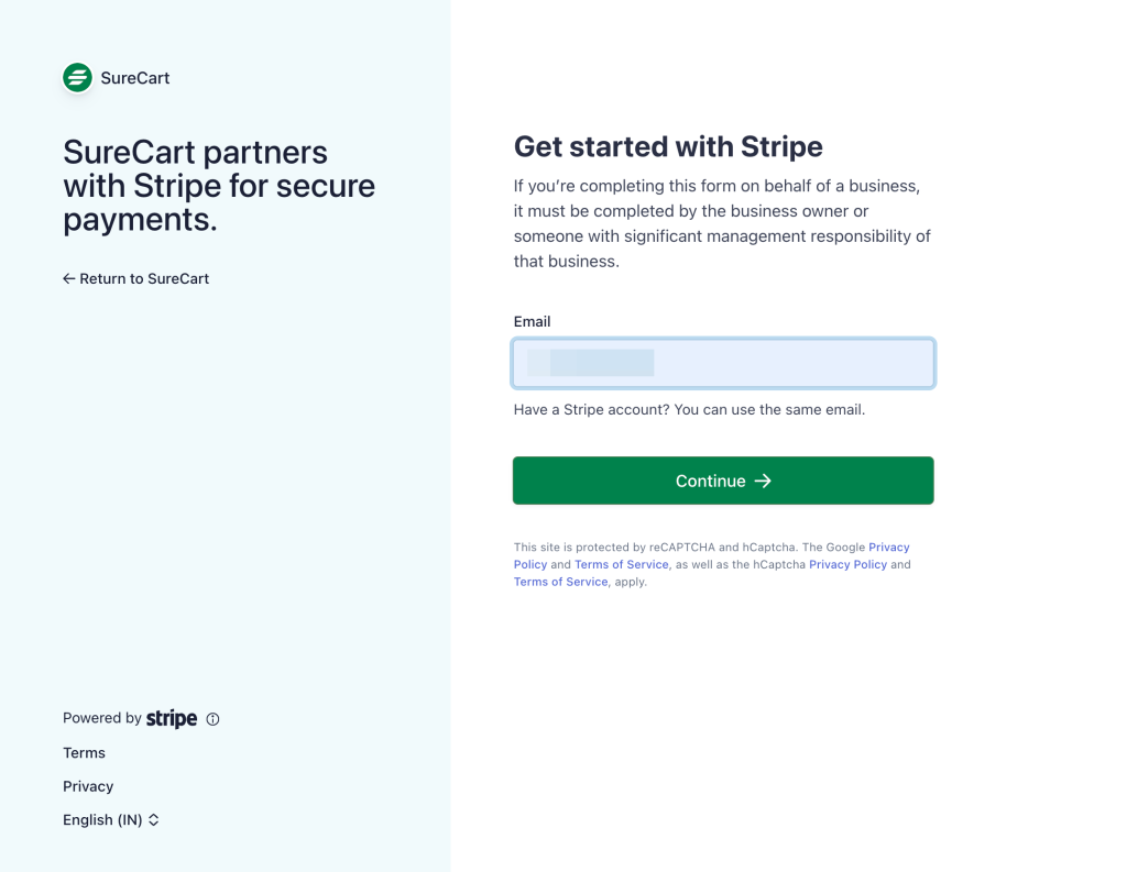 Enter stripe email, password, and the verification code that stripe will send you on your phone